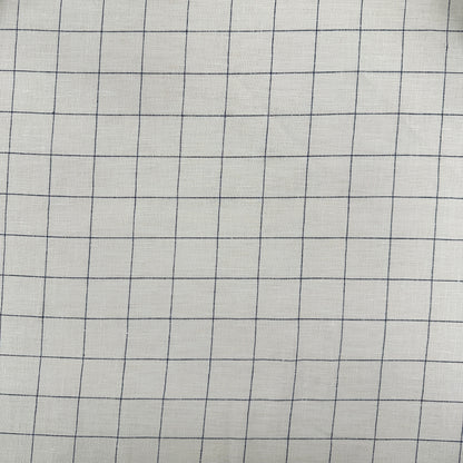 Mistral Yarn Dyed Linen Check - White & Ink