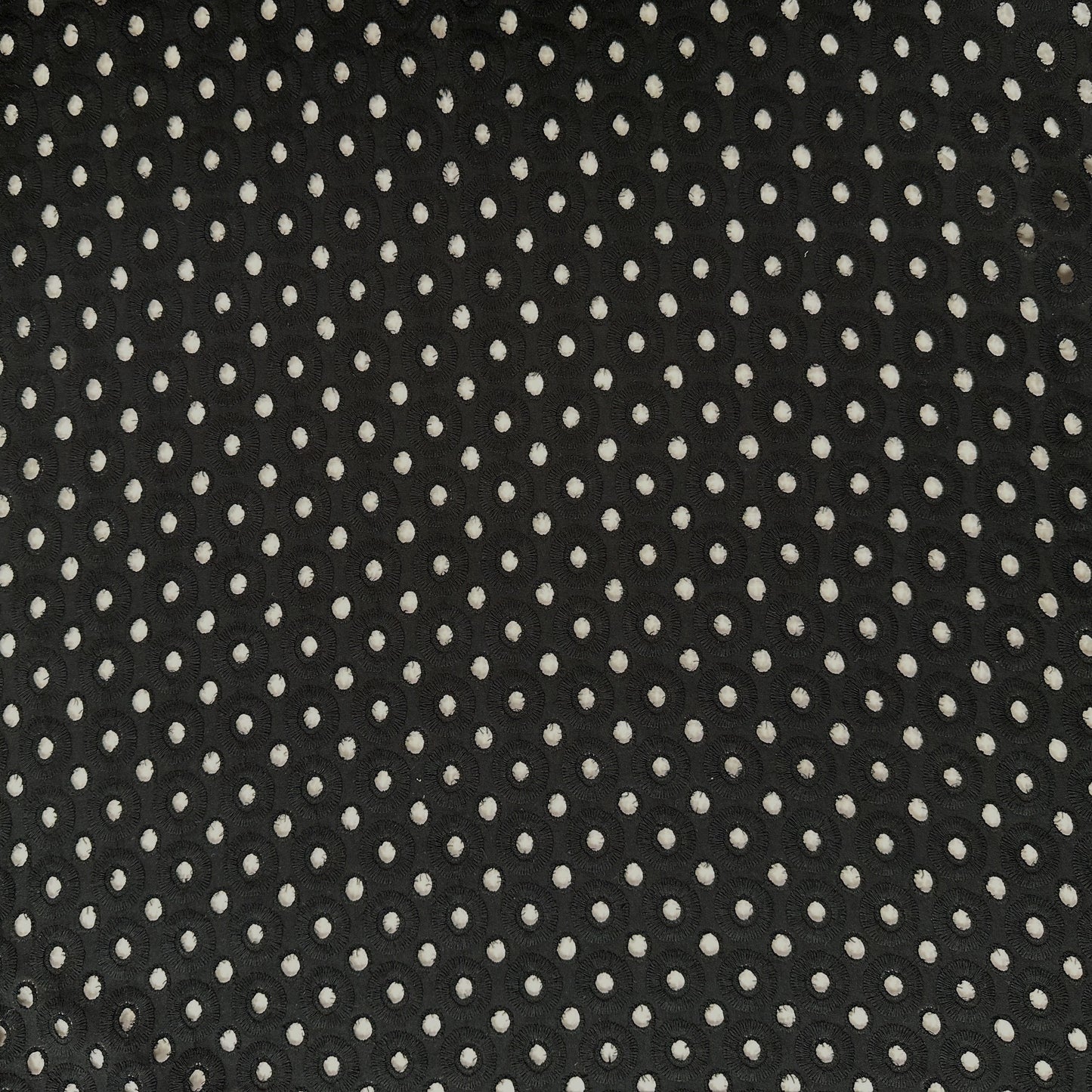 Alice - Black - Cotton Eyelet Embroidery