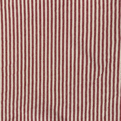 Yarn Dyed Red & White - Organic Cotton Stripe