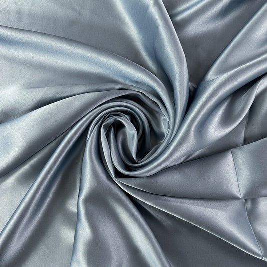 Mulberry Silk Charmeuse - Dusty Blue - 19mm