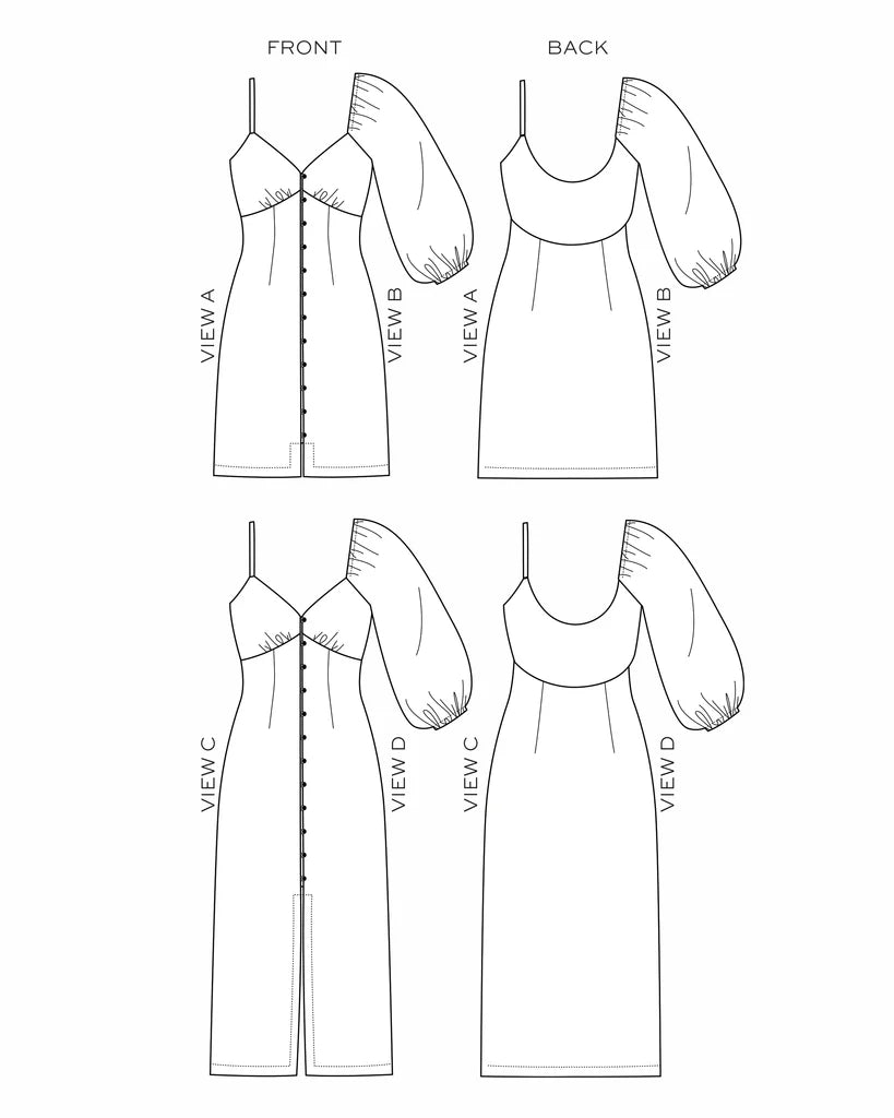 Lora Dress - 0 - 18 - By True Bias Patterns