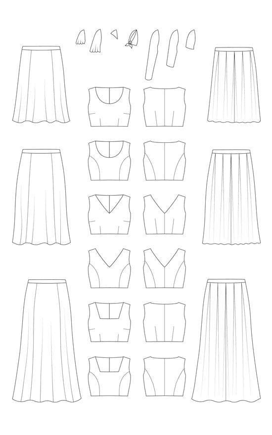 Upton Dress & Skirt Expansion Pack - 0-16 - By Cashmerette