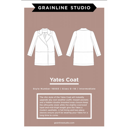 Yates - Grainline Studio - Sizes 0 - 14