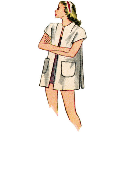Simplicity - 1940s Misses' Vintage Bikini Top, Shorts, Wrap, Skirt and Coat