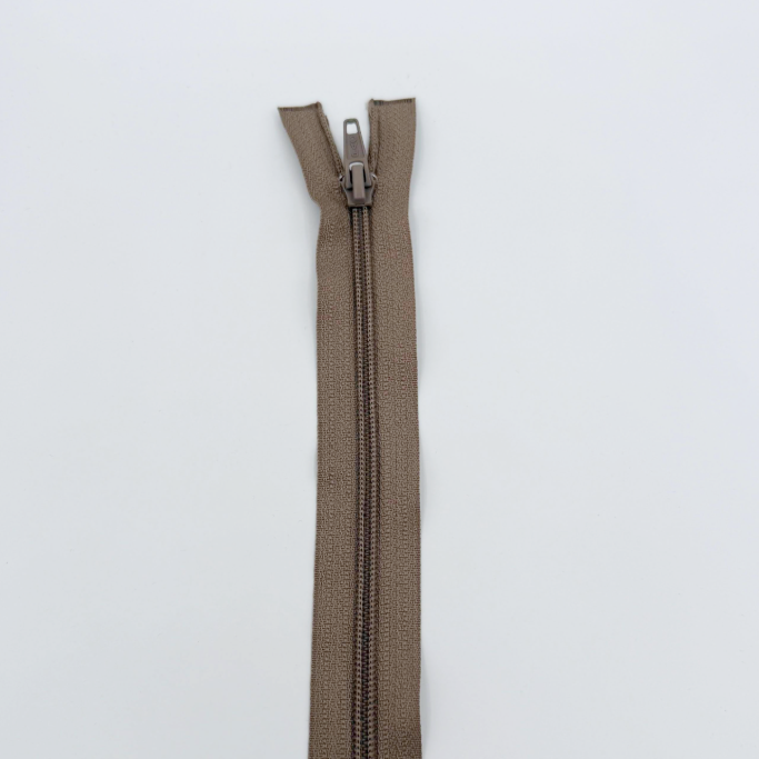 Nylon Coil  Open End Separating Jacket Zipper 86cm (34″) No 5 - Beige