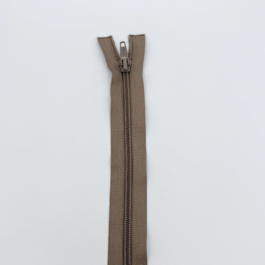 Nylon Coil  Open End Separating Jacket Zipper 86cm (34″) No 5 - Beige