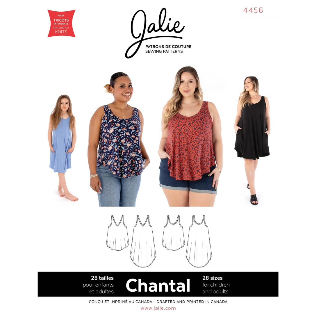 Jalie - 4456 - CHANTAL Swing Tank Top & Dress