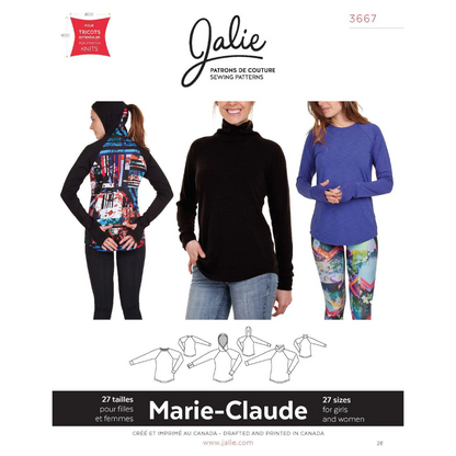 Jalie - 3667 - MARIE-CLAUDE Raglan Pullover