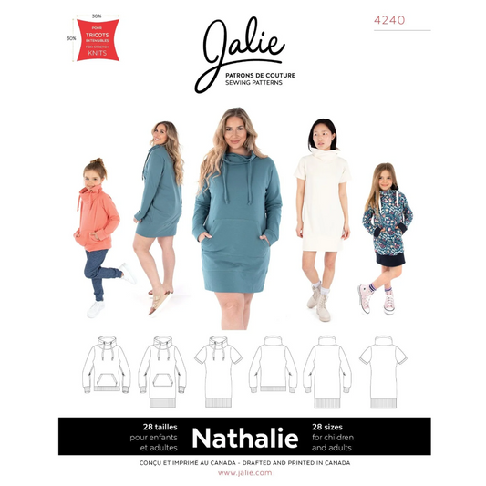 Jalie - 4240 - NATHALIE Wrap Funnel Neck Sweatshirt & Tunic