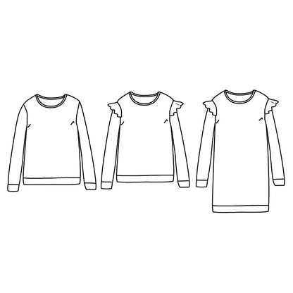 Ikatee - JASMIN Adult sweatshirt/dress - Women 34-46- Paper Sewing Pattern