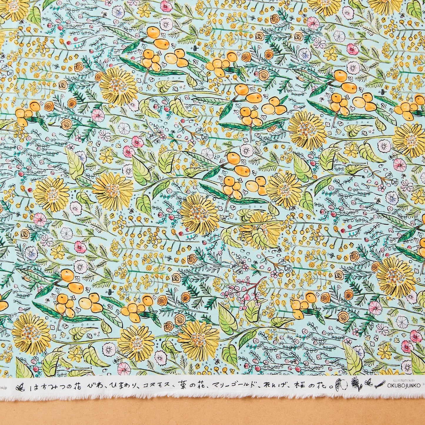 Paper Message  - Honey Flower - 3A - Cotton Sheeting
