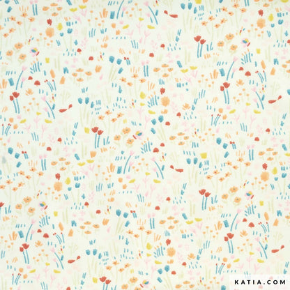 Paint Flowers - Cotton Jersey