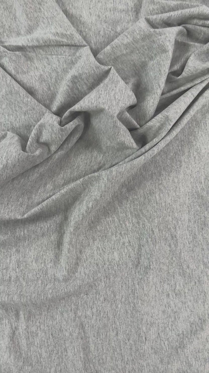 Organic Cotton Jersey - Light Heathered Grey