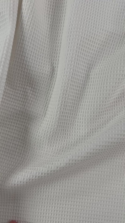 Woven Organic Cotton Waffle - Off White/Ivory  - Film Studio Deadstock