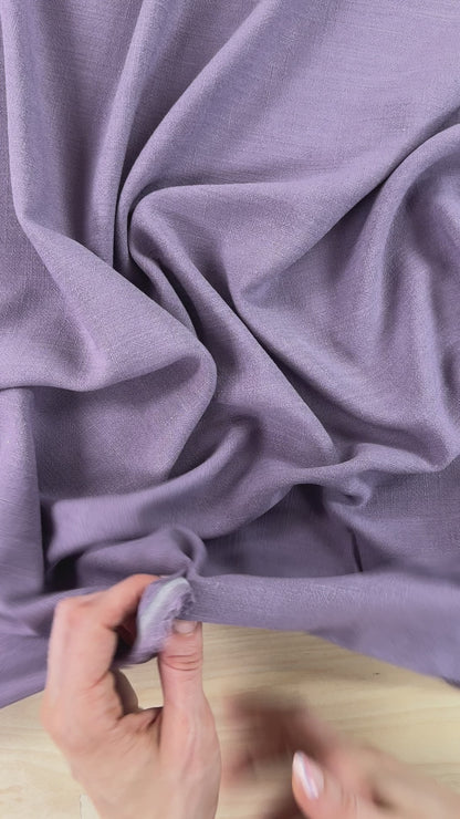 63" Remnant - Silky Linen Viscose Noil - Wisteria