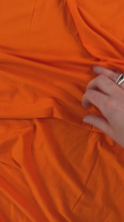 Rayon Jersey Knit - Bright Orange - Deadstock