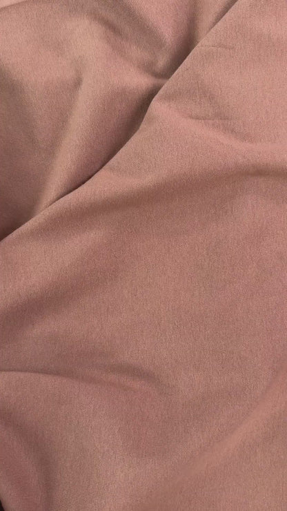 Organic Cotton 1x1 Rib Knit - Brick - Made in Canada