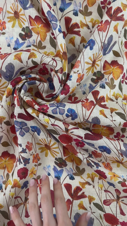 Digital Print Linen - Floral