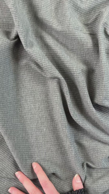 Bamboo Rib Knit - Dark Heather Grey
