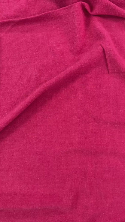 Silky Linen Viscose Noil - Raspberry