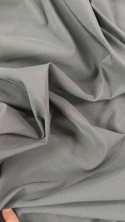 Stretch Rayon - Darkest Navy  - Deadstock