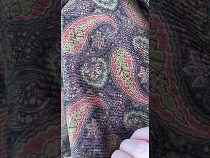 Stretch Cotton Corduroy - Brown Paisley - Designer Deadstock