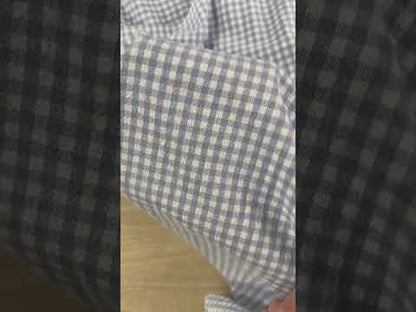 Organic Yarn Dyed Cotton - Powder Blue Gingham