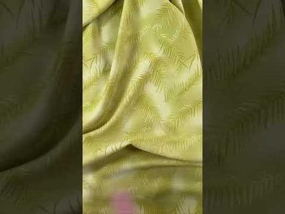 Polyester Woven - Yellow/Green Leaves - Film Studio Deadstock