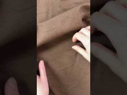 Linen Blend Slub Woven - Chocolate - Deadstock