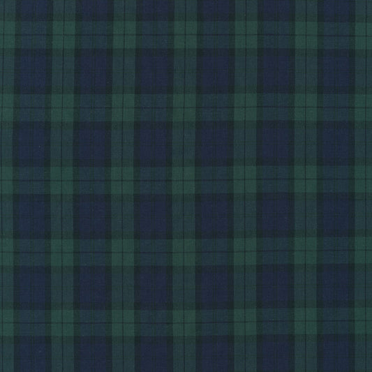 Sevenberry Classic Plaids Collection - Hunter Green - Woven Shirting Fabric