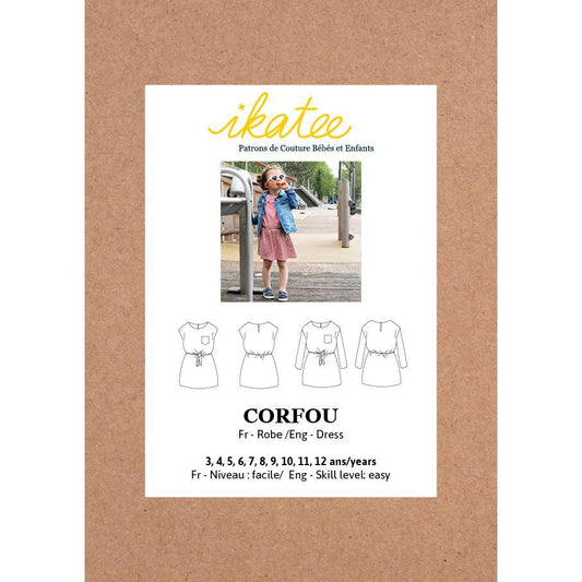 Ikatee - CORFOU Dress - 3 - 12 Years - Paper Sewing Pattern