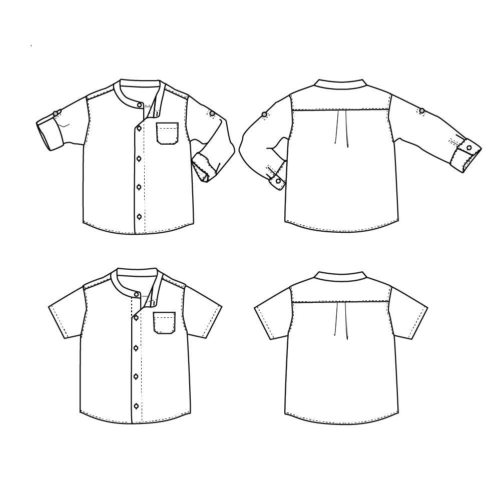 Ikatee - PARIS Kids Shirt - 3/12Y - Paper Sewing Pattern