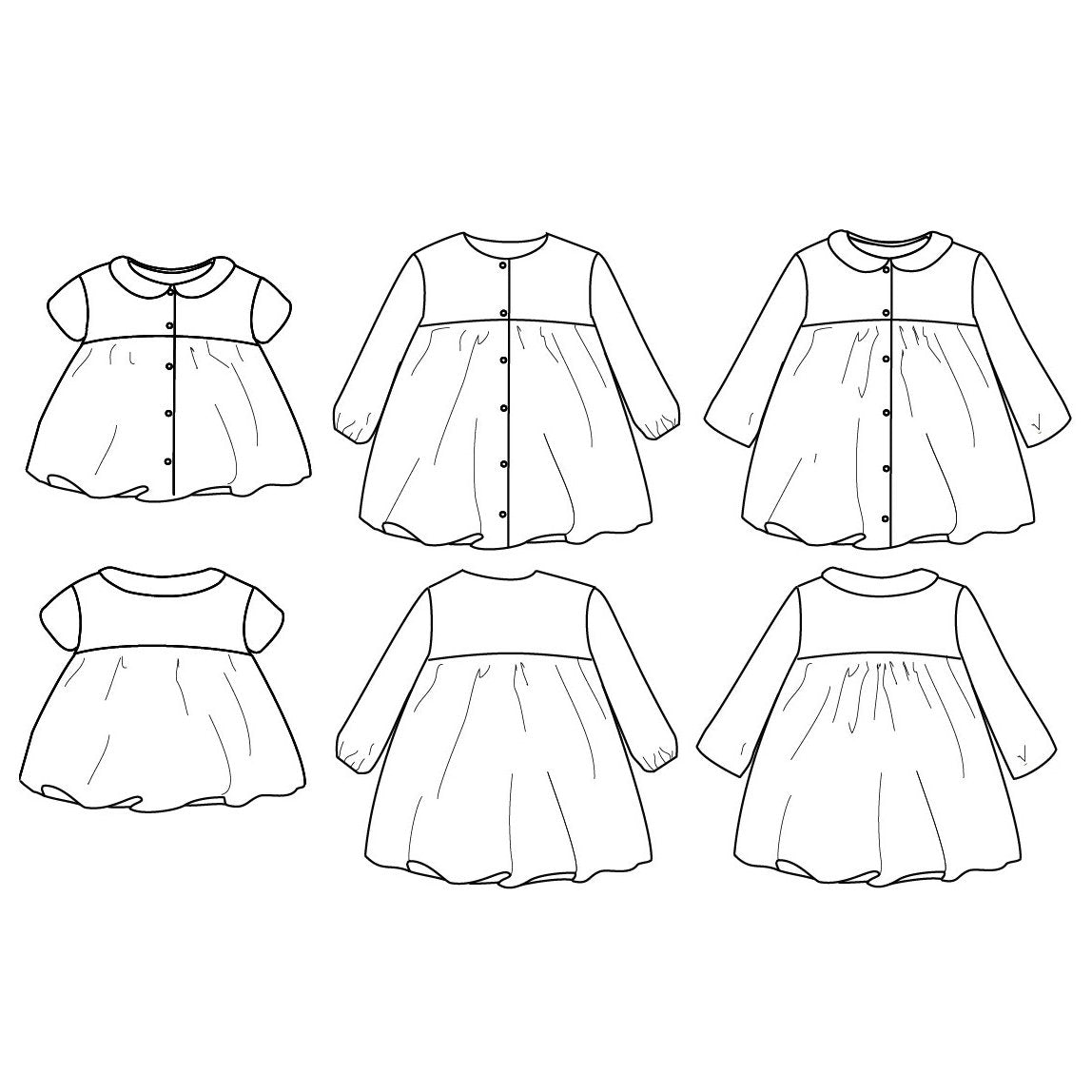 Ikatee - STOCKHOLM Shirt & Dress - Kids 3-12Y - Paper Sewing Pattern