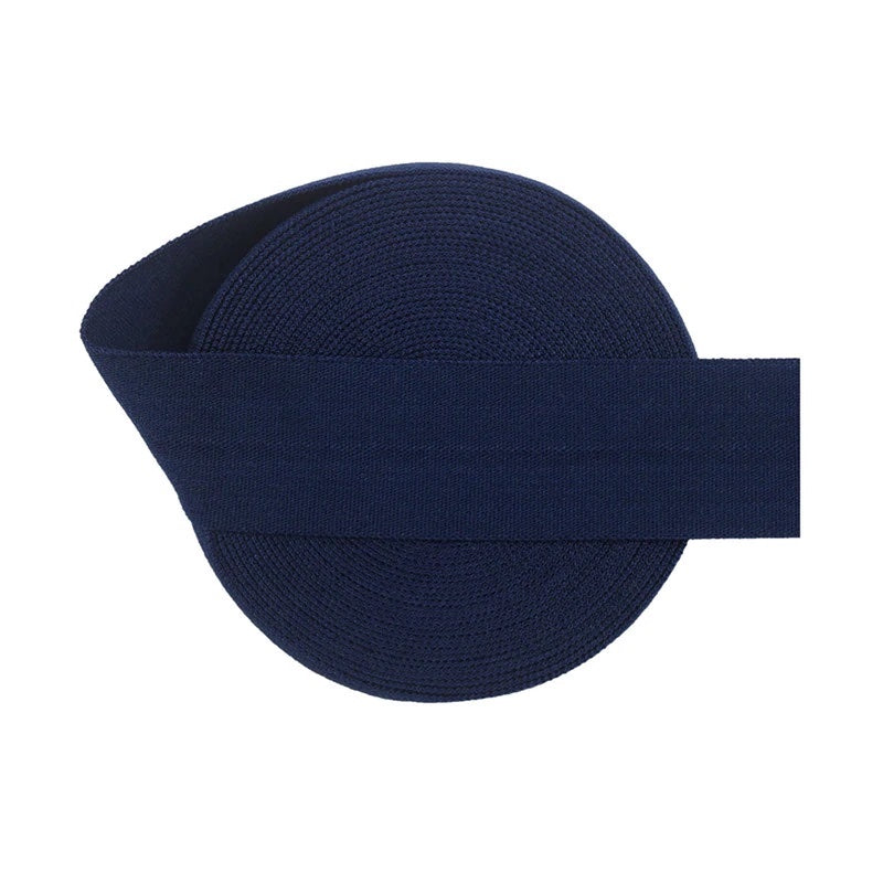 20mm (3/4") Matte Fold Over Elastic FOE - Navy