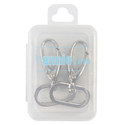 Swivel Hook 25mm (1 inch) Nickel Set of Two - byAnnie