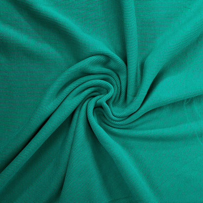 Bamboo Cotton Rib 2x2 Seafoam - Teal Green