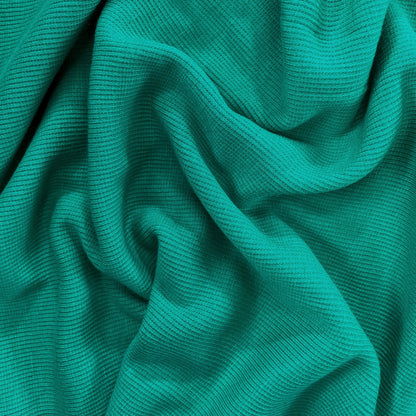 Bamboo Cotton Rib 2x2 Seafoam - Teal Green