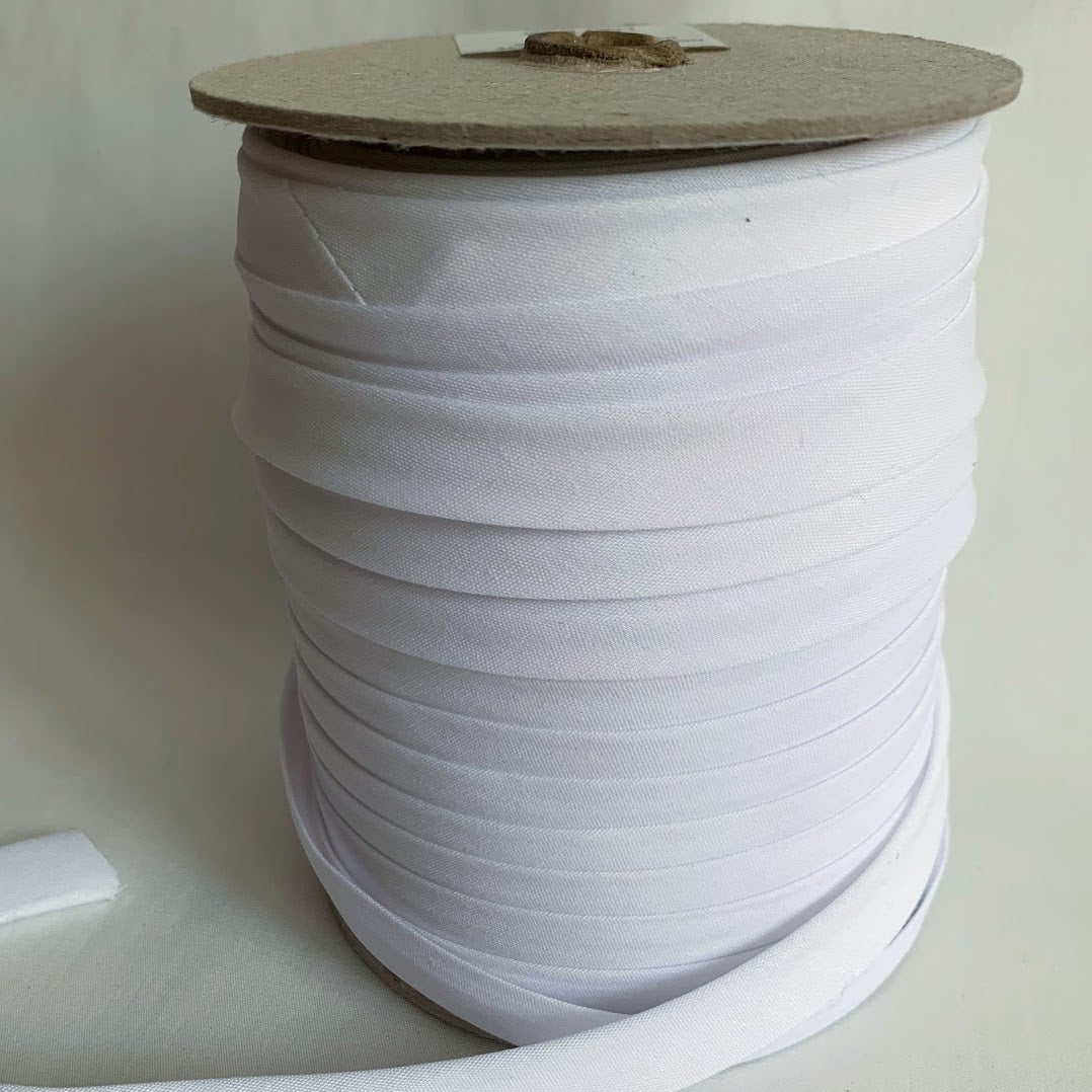 6mm Double Fold Bias Tape - 1/4" - White