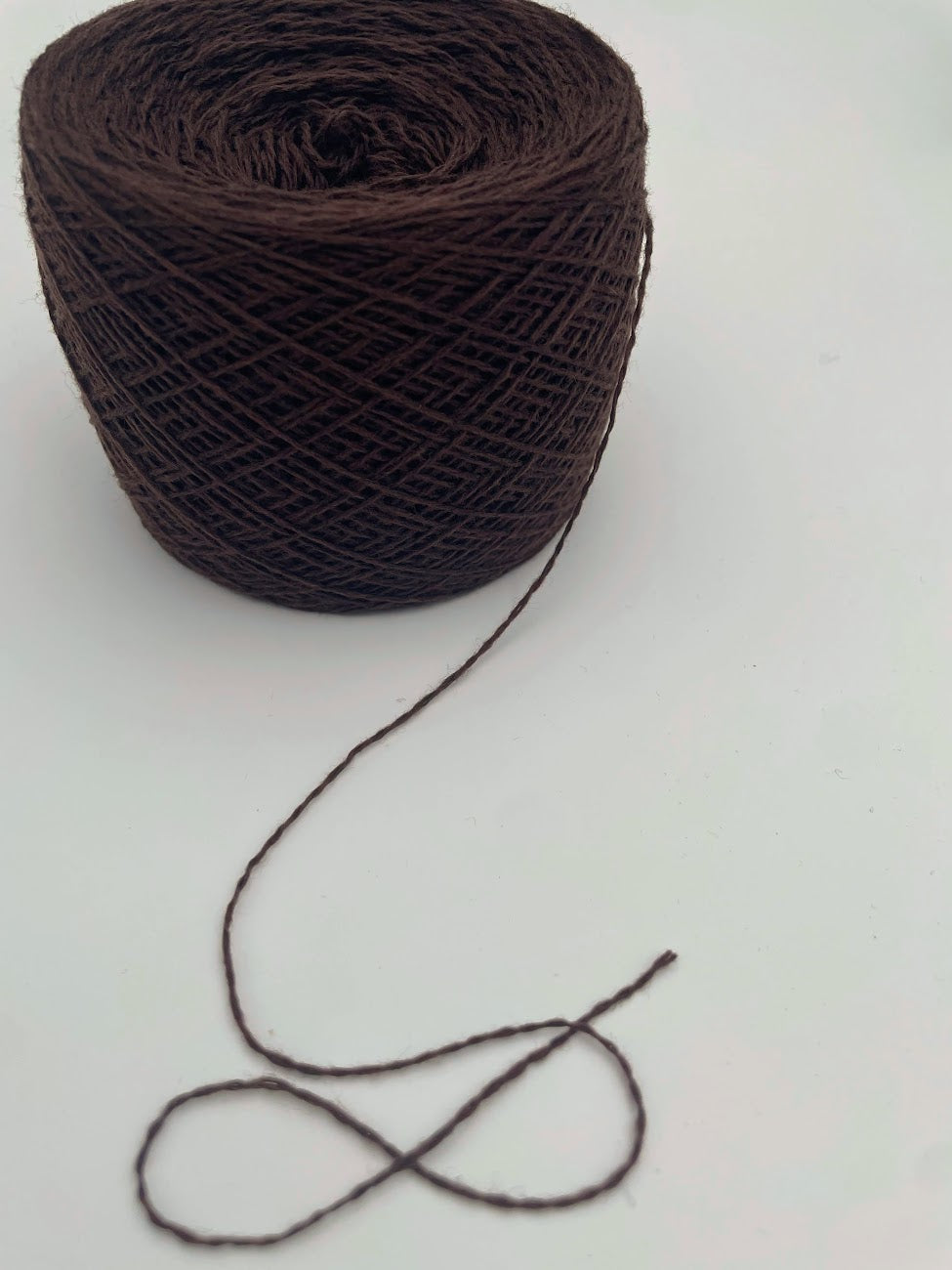 100% Cashmere Yarn - Deadstock Yarn - Made in Italy -  Chocolate Brown - Lace Weight  - 172 gram CONE