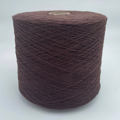 100% Cashmere Yarn - Deadstock Yarn - Made in Italy -  Chocolate Brown - Lace Weight  - 172 gram CONE