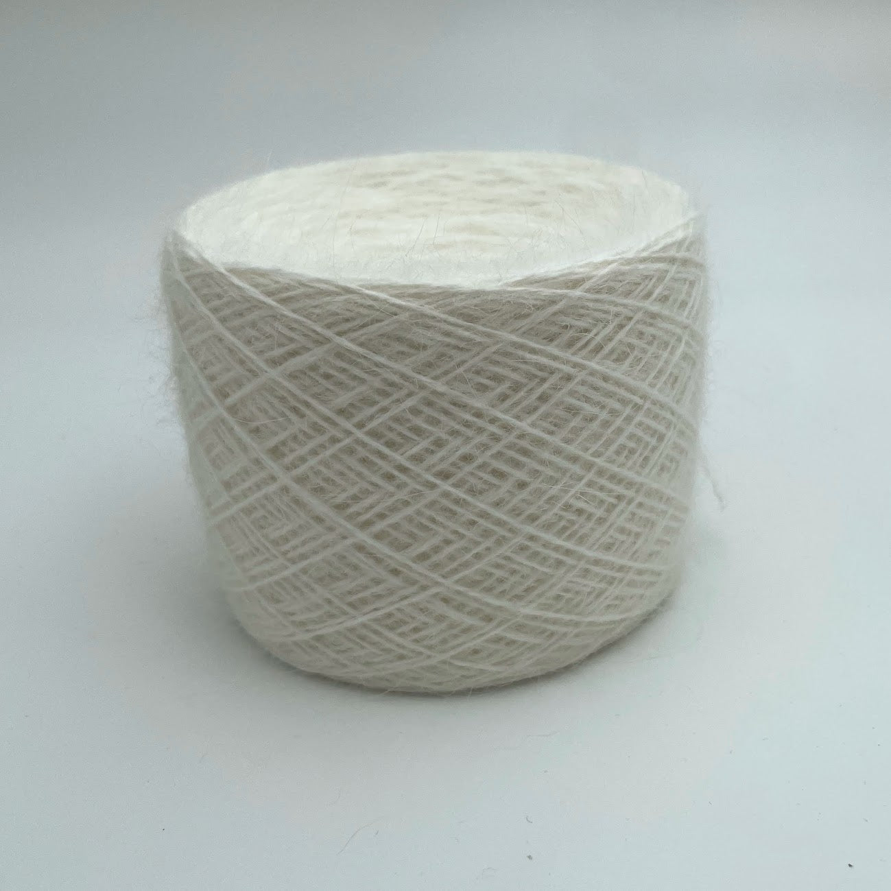 Angora Yarn - Deadstock Yarn - Made in Italy -  White - Light Fingering Weight  - 100g