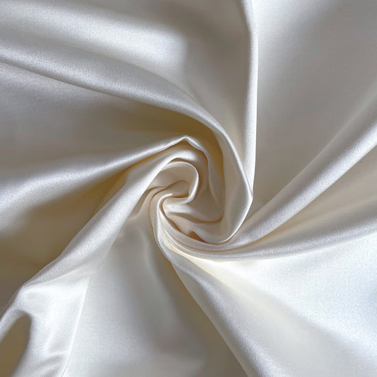 Double Face Duchess Satin - 100% Silk - Ivory / Off-White - Extra Heavy 35mm - Extra Wide 60"