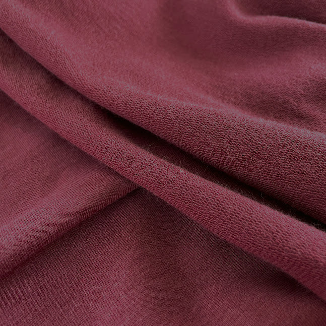 TENCEL™ Lyocell Organic Cotton French Terry - Burgundy