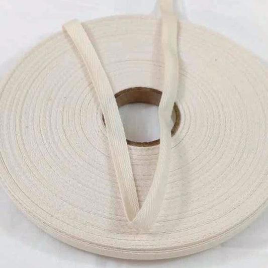 10mm (3/8") Herringbone Twill Tape 100% Cotton - Natural