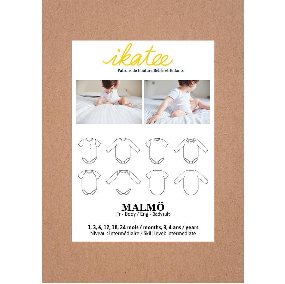 Ikatee - MALMO Baby onesie 1M-4Y - Paper Sewing Pattern