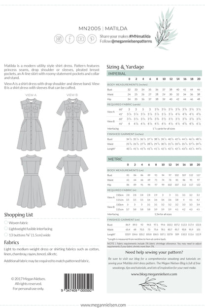 Matilda dress pattern