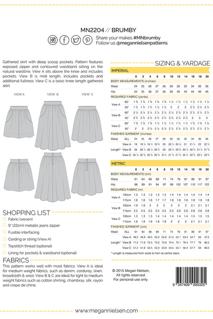 Brumby skirt pattern