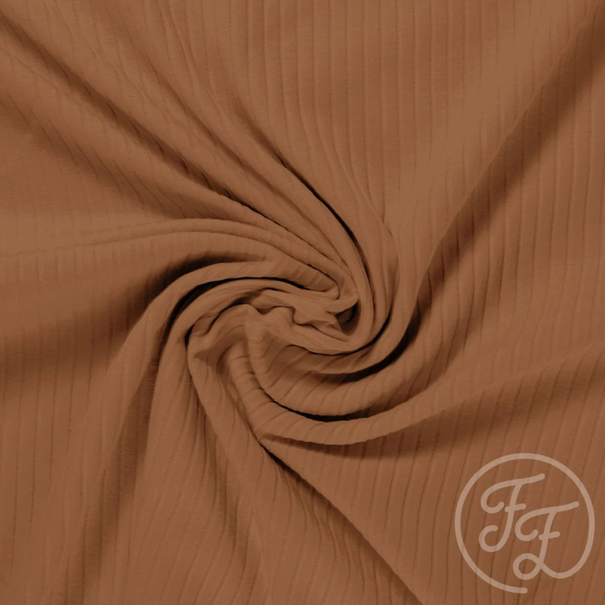 20" Remnant - Pecan  8 x 4 Cotton Sweater Rib Knit