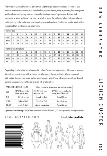 Lichen Duster - By Sew Liberated Patterns