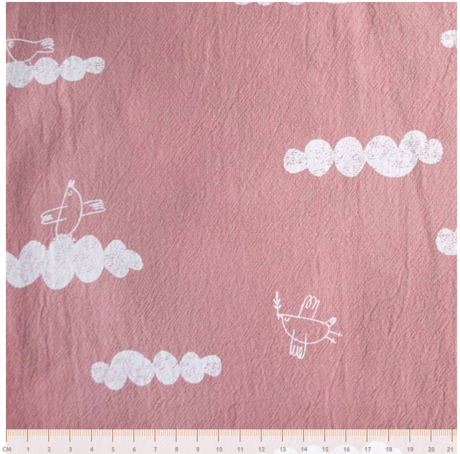 Peacemaker - Doves - Pink - Rustic Cotton